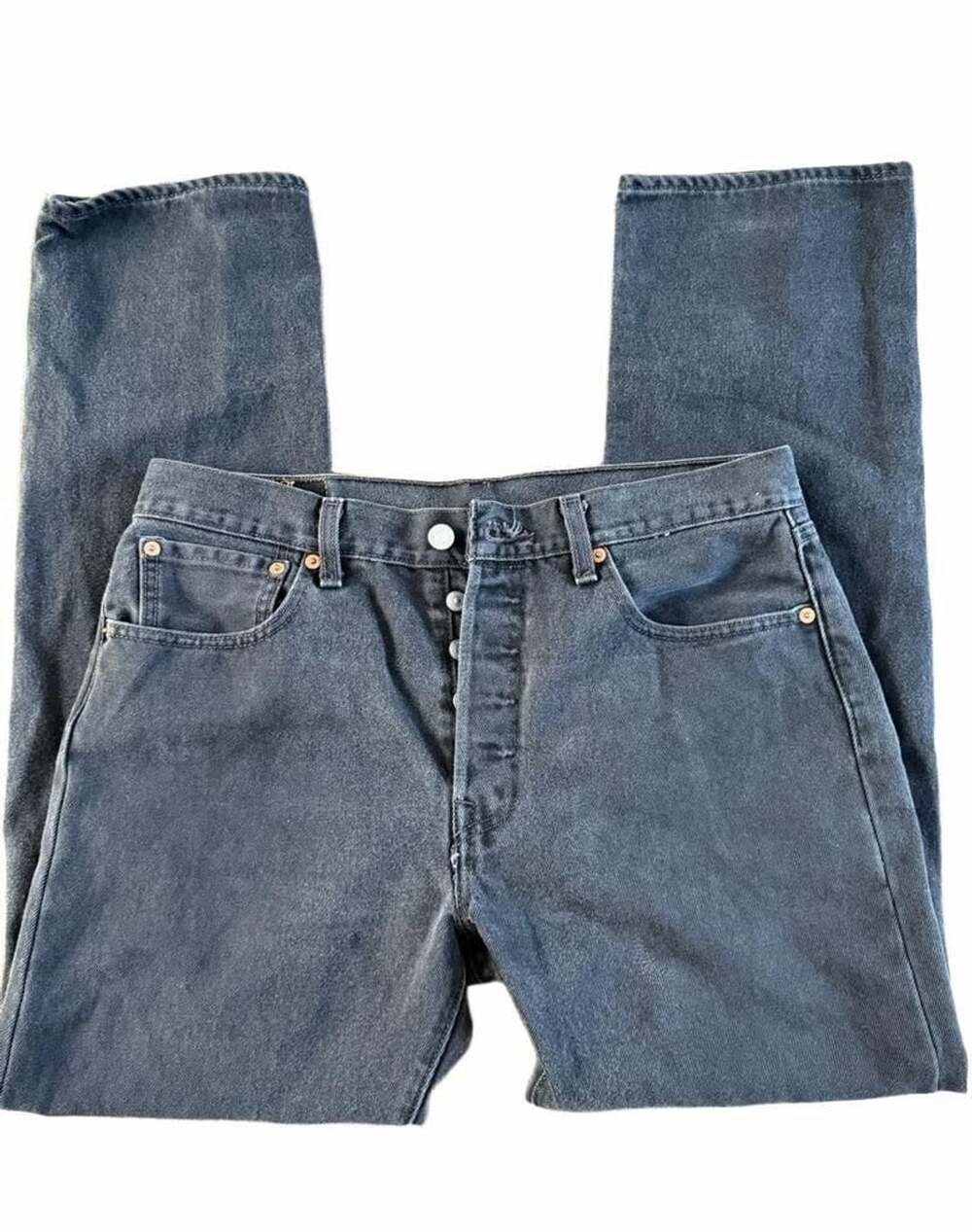 Levi's 501 Original Fit Button Fly Black Denim Jeans Size 32x30